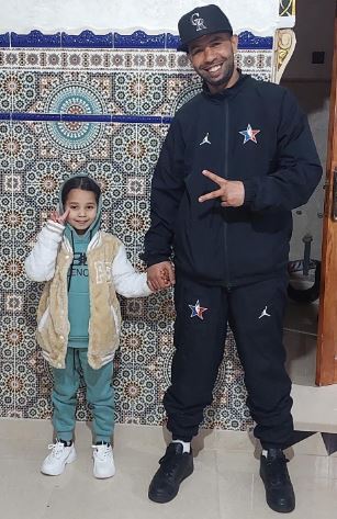 Baraa Yamal with her father Mounir Nasraoui